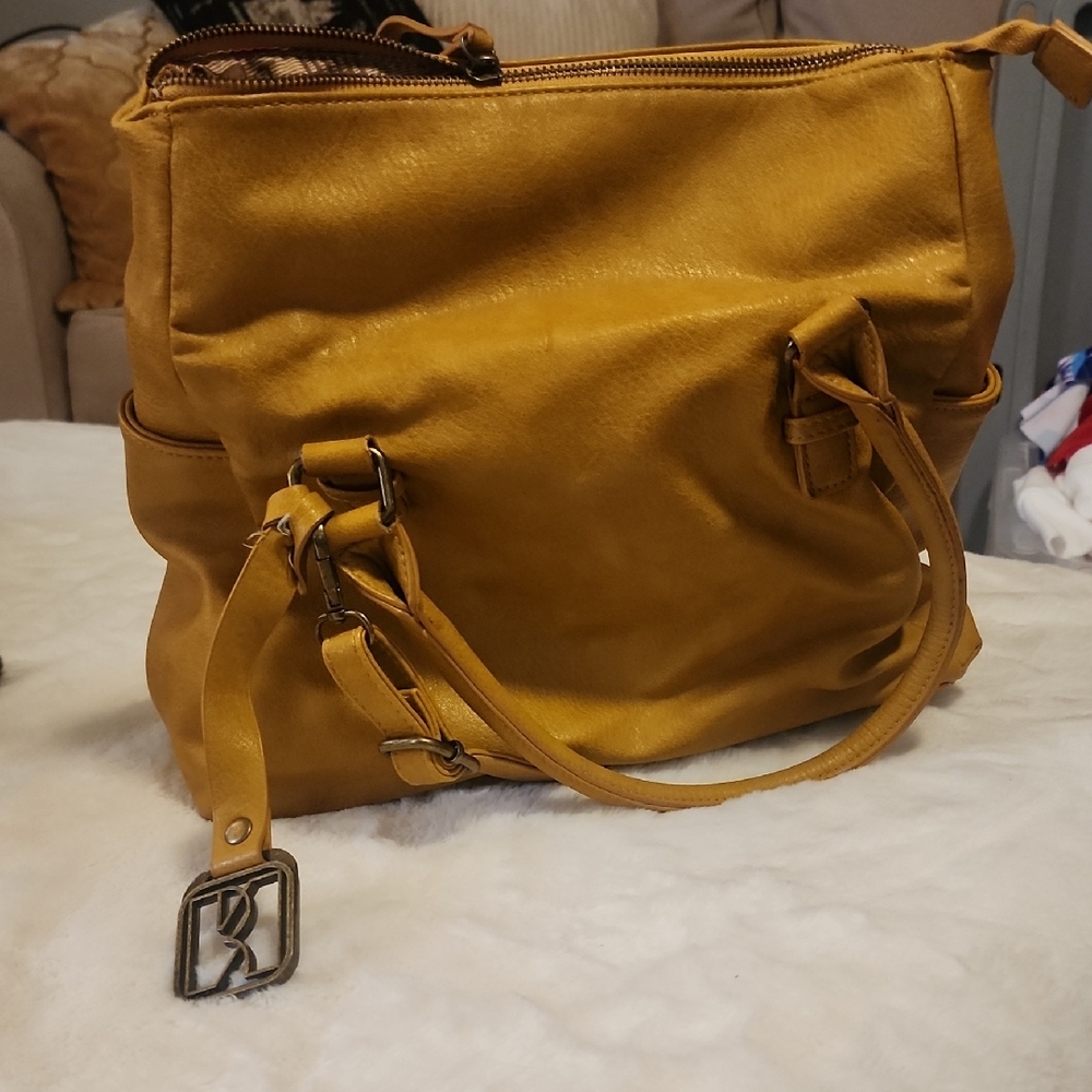 Not Rated Yellow Shoulder Bag with Decorative Ties